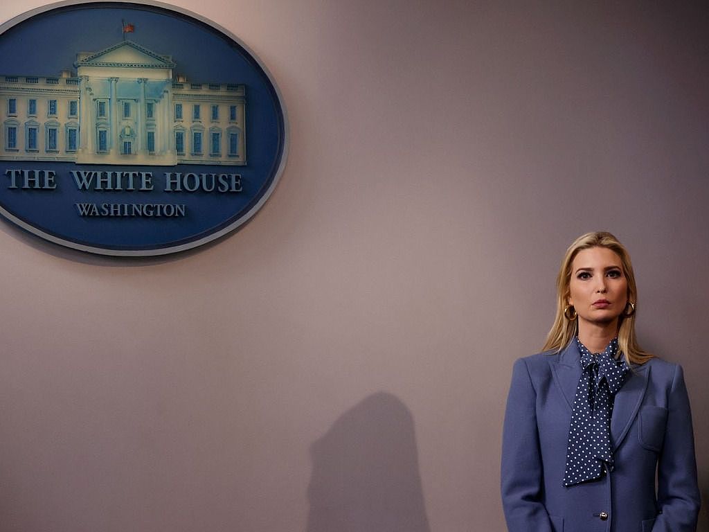 3月20日，美国总统特朗普的女儿、白宫高级顾问伊万卡亮相白宫记者会。（Reuters）