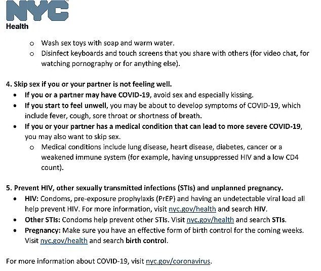 纽约卫生局发布《新冠与性生活指南》，一本正经地教人如何在疫情期间做羞羞的事（组图） - 4