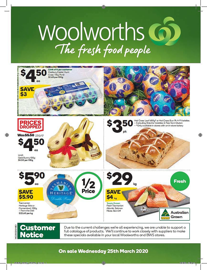 Coles、Woolworths打折目录，调整通知 - 3