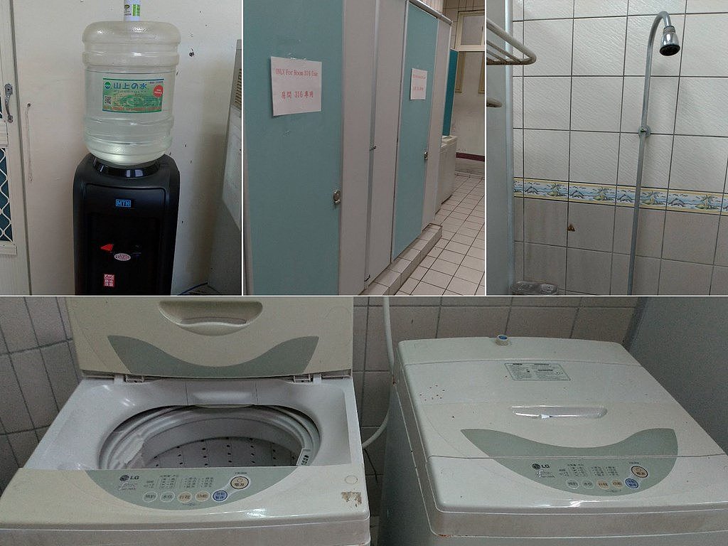 一名英国女子在台湾居家检疫，抱怨环境如监狱。 花莲县卫生局26日公布环境照片澄清，有提供饮水机、洗衣机，浴室空间为各楼层男女分开使用，每间淋浴室皆为专属使用。 （花莲县卫生局提供）中央社记者张祈传真109年3月26日