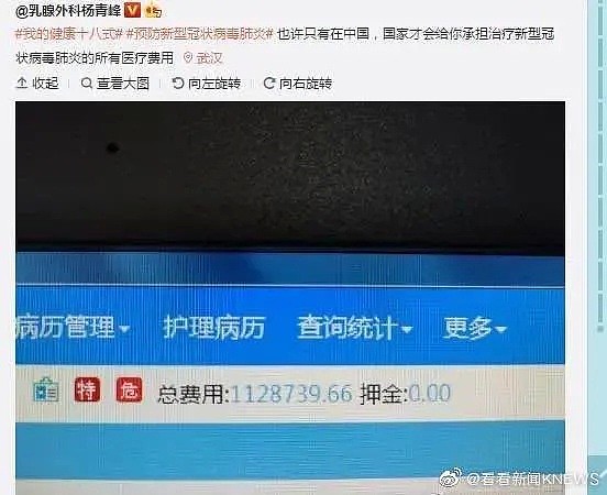 医生自曝“新冠肺炎”天价账单：花了100万救了一条命（组图） - 3