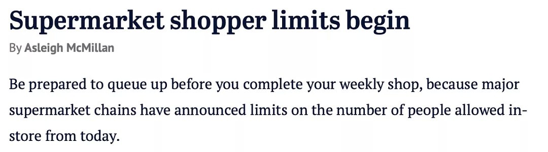 本周起，澳洲所有超市将开始排队限流！还特别提醒，这时候别来 - 1