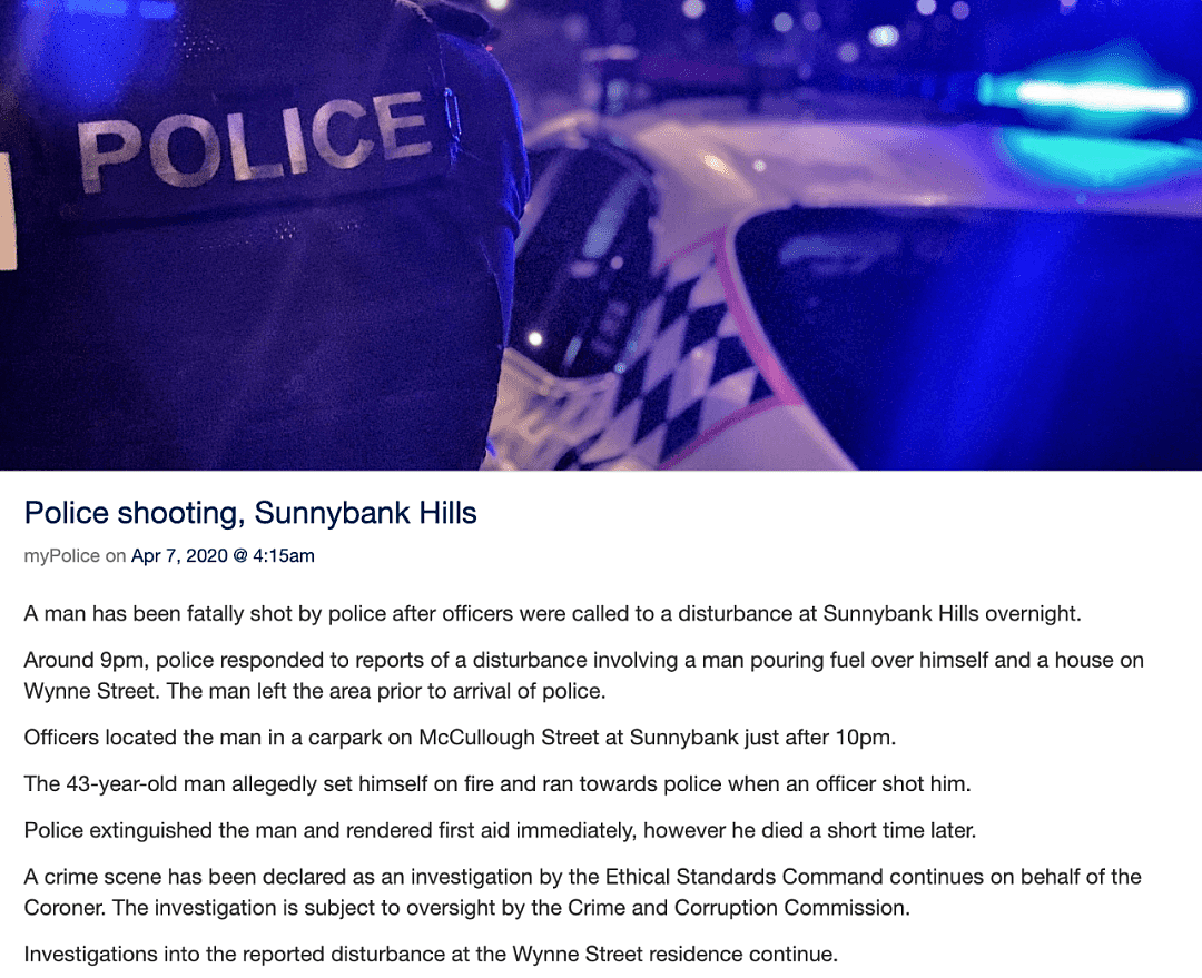 布里斯班一男子于Sunnybank被警方击毙 - 5