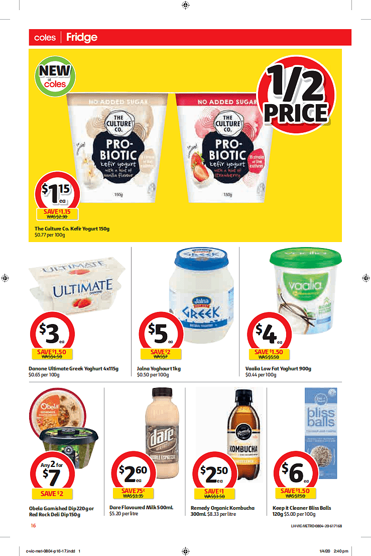 Coles 4月8日-4月14日折扣，酸奶、春卷半价 - 18