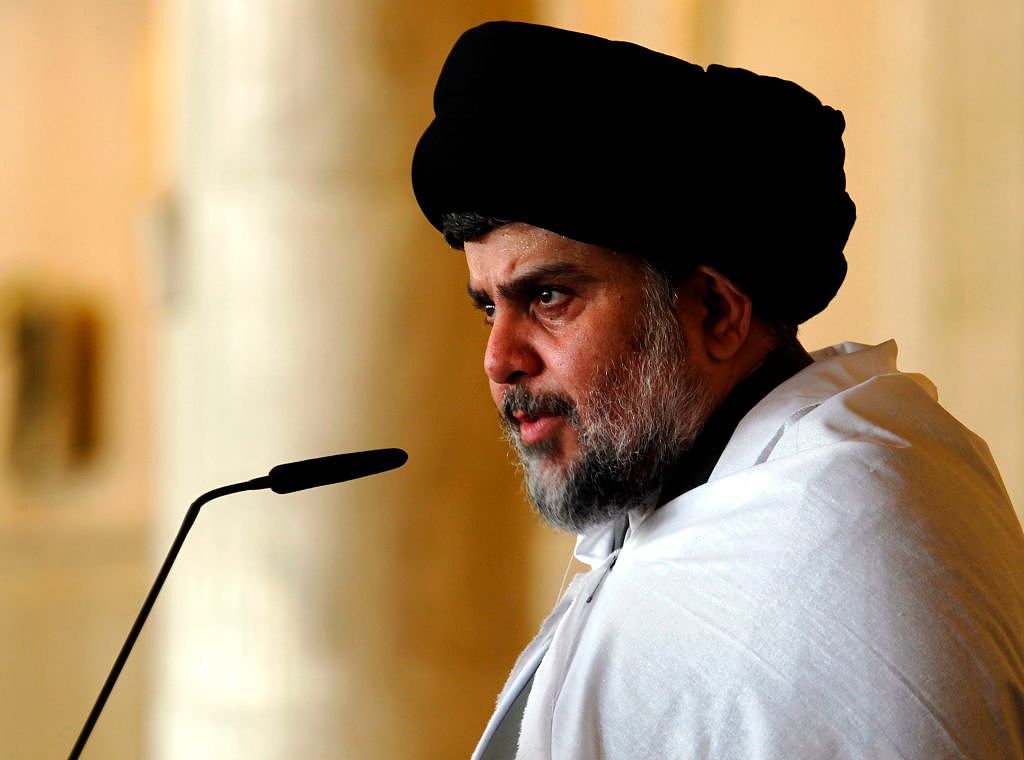 Muqtada Al-Sadr during a sermon