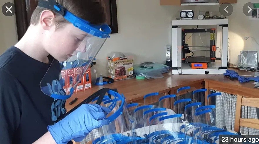 加拿大13岁少年火爆全网！停课在家制作抗疫面罩，已做成上百个！（组图） - 9
