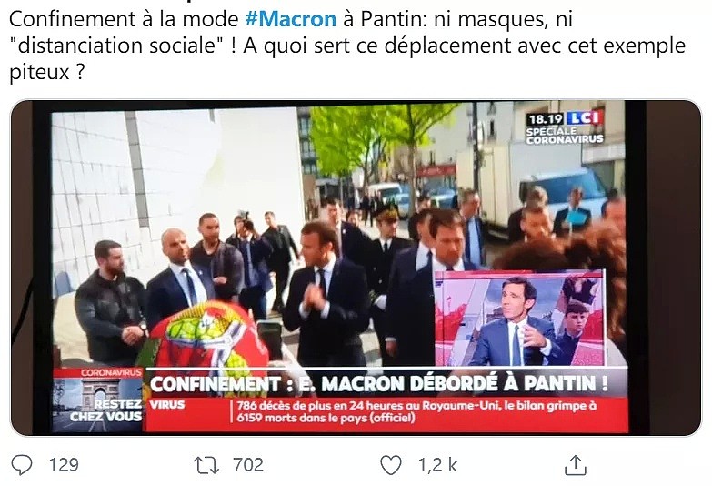 法国总统不戴口罩现身居民区，网友把他骂上热搜：我们在家禁足，你却在这捣乱（组图） - 6