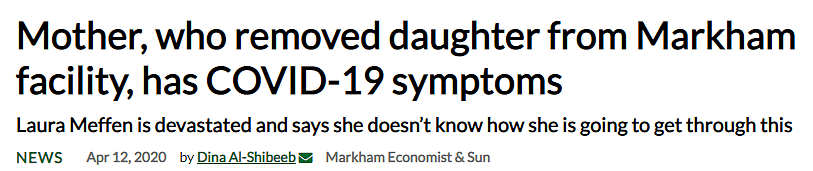 太无助！加拿大母亲哭诉自己和残障女儿都感染新冠肺炎 医院帮不了我们（组图） - 1