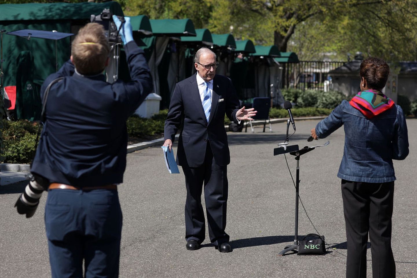 4月9日，库德洛在白宫接受媒体访问。（Getty）