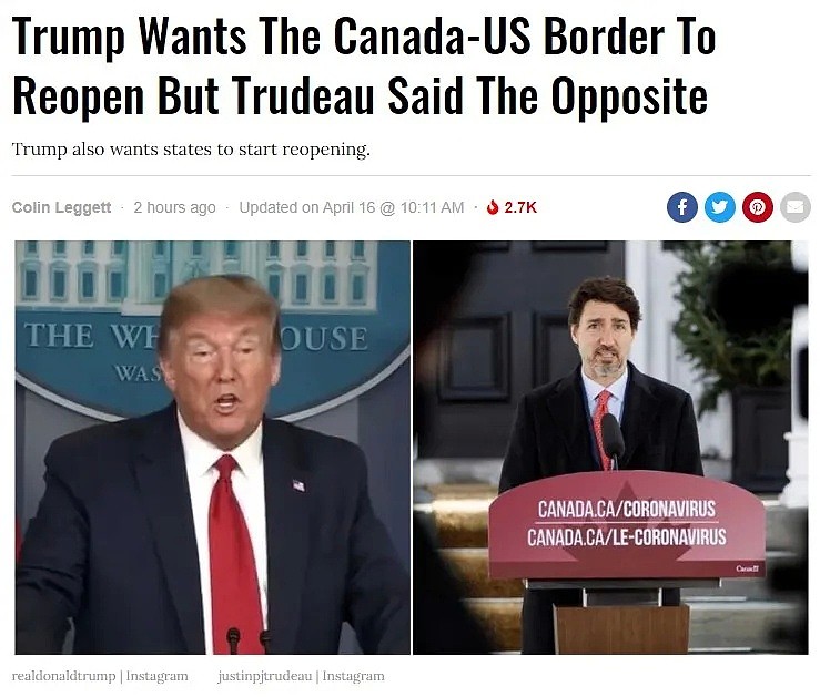 将破3万！特朗普想开美加边境，加拿大全民吐槽！杜鲁多霸气拒绝：不谈（组图） - 6
