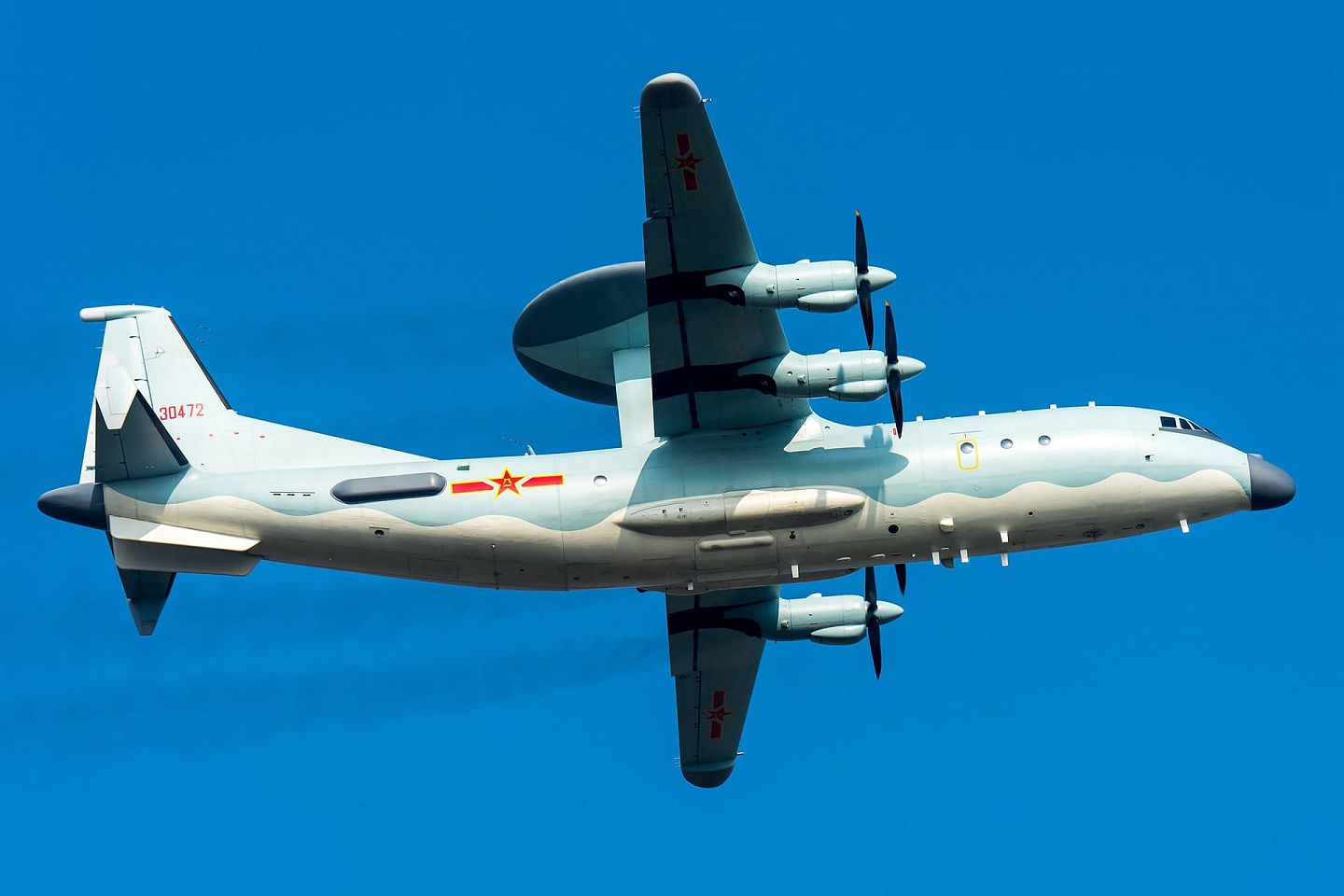 大陆空军空警-500（高新十号）成为近来“绕岛巡航”的主力机型之一。（鼎盛军事）
