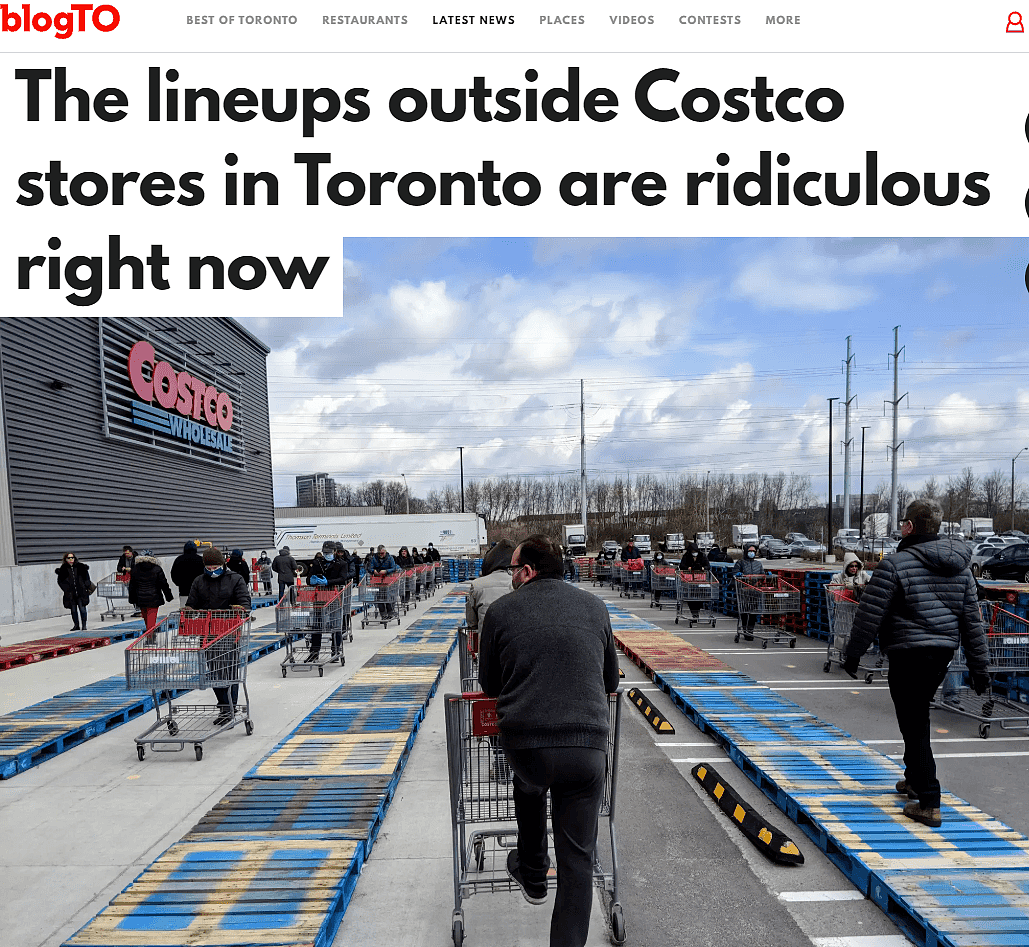 全是人！加拿大Costco再度大排长龙十八弯，排队顾客铺满停车场（组图） - 2