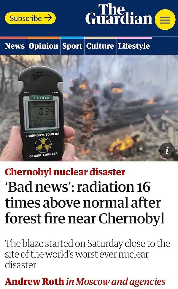 紧急！切尔诺贝利大火持续燃烧，辐射数值已超16倍 愤怒的是居然又是人祸？（组图） - 14
