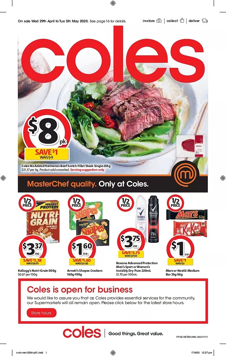 Coles 4月29日-5月5日折扣信息，洗衣液、薯片半价 - 1