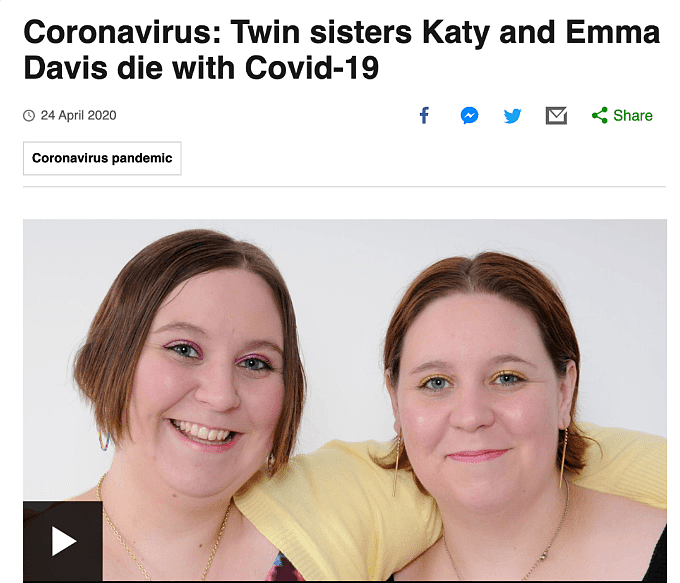 真同生共死！双胞胎护士姐妹感染新冠后在同一家医院相继去世！（组图） - 1