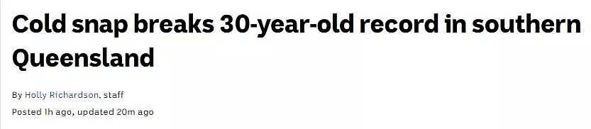一夜入冬！寒流席卷昆士兰，破30年低温记录，恐跌到-2℃！谨防疫情、流感反扑爆发 - 8