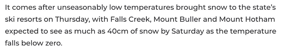 5月第一天，墨尔本冻成狗，气温跌至个位数！​维州或出现破坏性大风，本周雷雨+大雪+冰雹齐上阵，部分地区都能打雪仗了 - 14