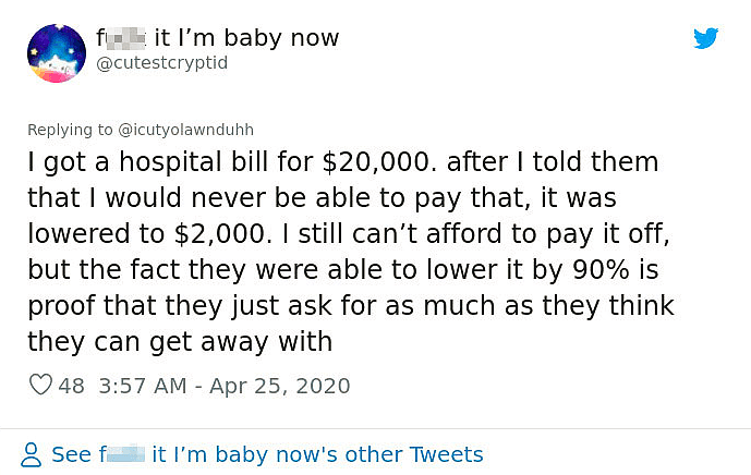 推特10万转发！多问了1句话，美国妹子的医疗账单，从$4000降到$950...（组图） - 9