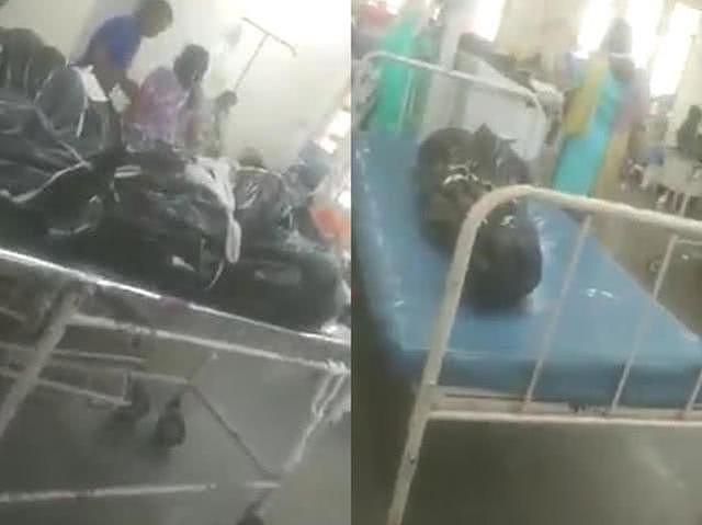印度医院现凄惨场景，病逝患者无人收尸，染疫者与尸体挨着睡一起