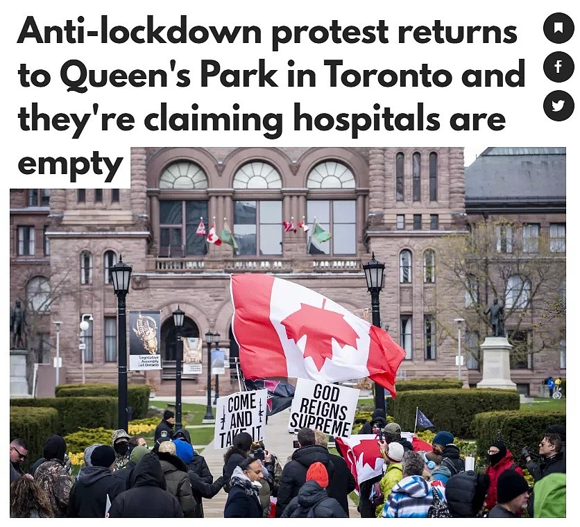 加拿大抗议者第3次聚集，反杜鲁多！“叛国罪，杜鲁多该处以死刑”（组图） - 2