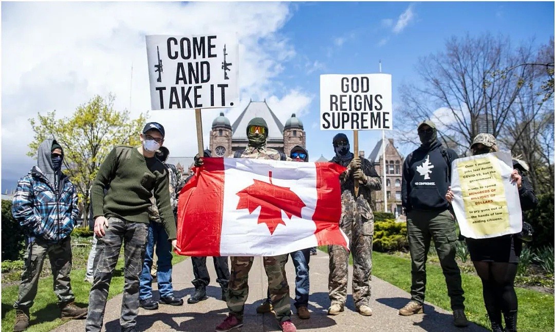 加拿大第三次游行示威！不戴口罩聚集，“不自由毋宁死，新冠是流感？反封城、特鲁多是罪人”（组图） - 10