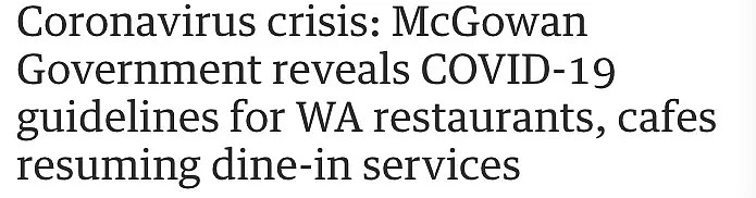 下周恢复堂食前，西澳的餐饮商家们记得一定要做这件事！警察每天巡逻监督！ - 1