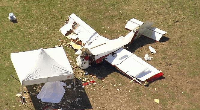 轻型飞机今晨在新州坠毁 飞行员当场死亡（组图） - 2