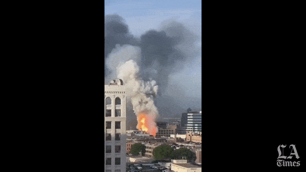 洛杉矶市中心发生连环爆炸! 多栋大楼起火 现场升起蘑菇云 原因令人愤怒!（组图） - 2