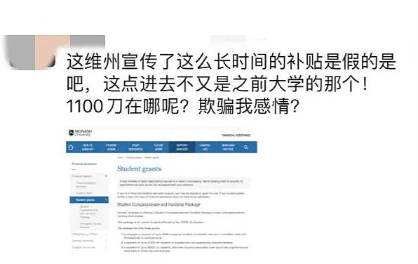 人傻了！维州补贴官宣开申，点进去竟是自家大学补贴的界面...说好的补贴在哪里？（组图） - 9