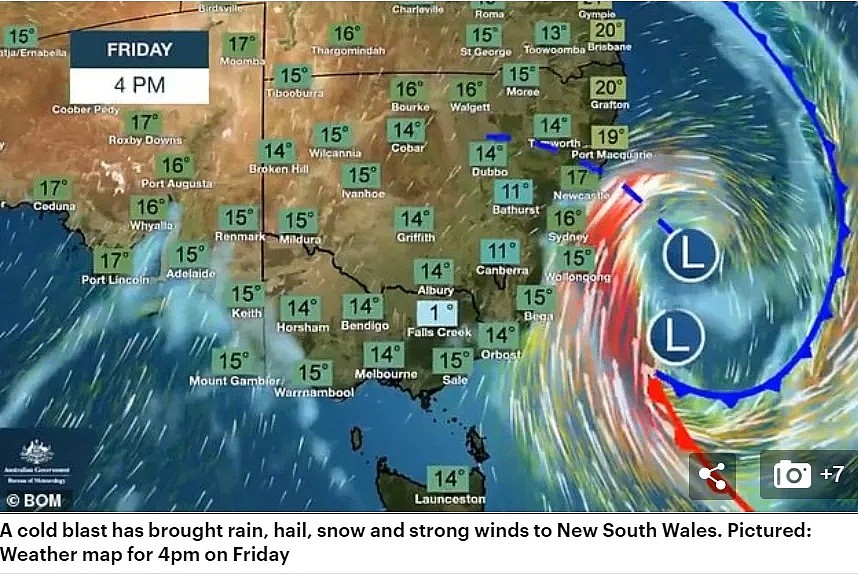 寒风、暴雨、降温 悉尼的冬天真的来了！全澳接下来三天的天气预警惊人... - 4