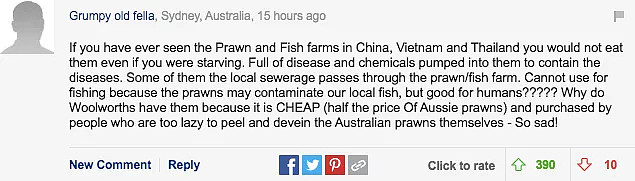 Woolworths中国进口虾遭狂喷！标签上的话引澳人愤怒 网友：“停止进口别国垃圾，鱼都不能吃却给人吃？” - 5