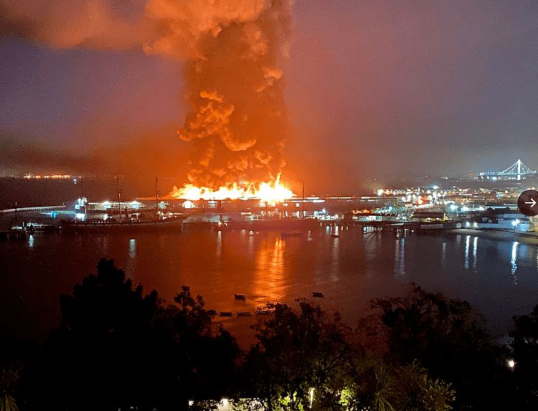 太可惜！名胜化灰烬，旧金山渔人码头凌晨起火到天明，蘑菇云犹如核弹爆发（视频/组图） - 6