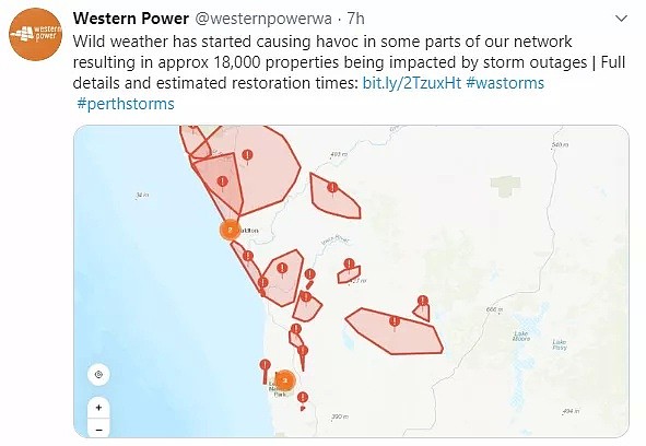西澳正在遭遇近十年最强暴风雨袭击！5万住户企业大断电，没电、没网、没信号 - 3