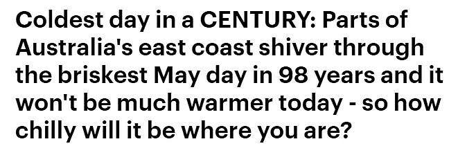 近百年来最冷五月天！布里斯班98年来最低5月气温，寒潮席卷澳洲，多地出现大风降温天气！ - 1