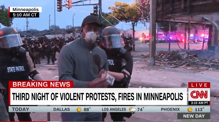 凌晨现场直播抗议示威时，CNN记者被美国警方逮捕 （视频/组图） - 2