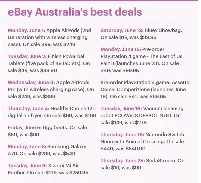 苹果耳机99刀！eBay澳大利亚促销活动持续1个月 最高2折 - 3