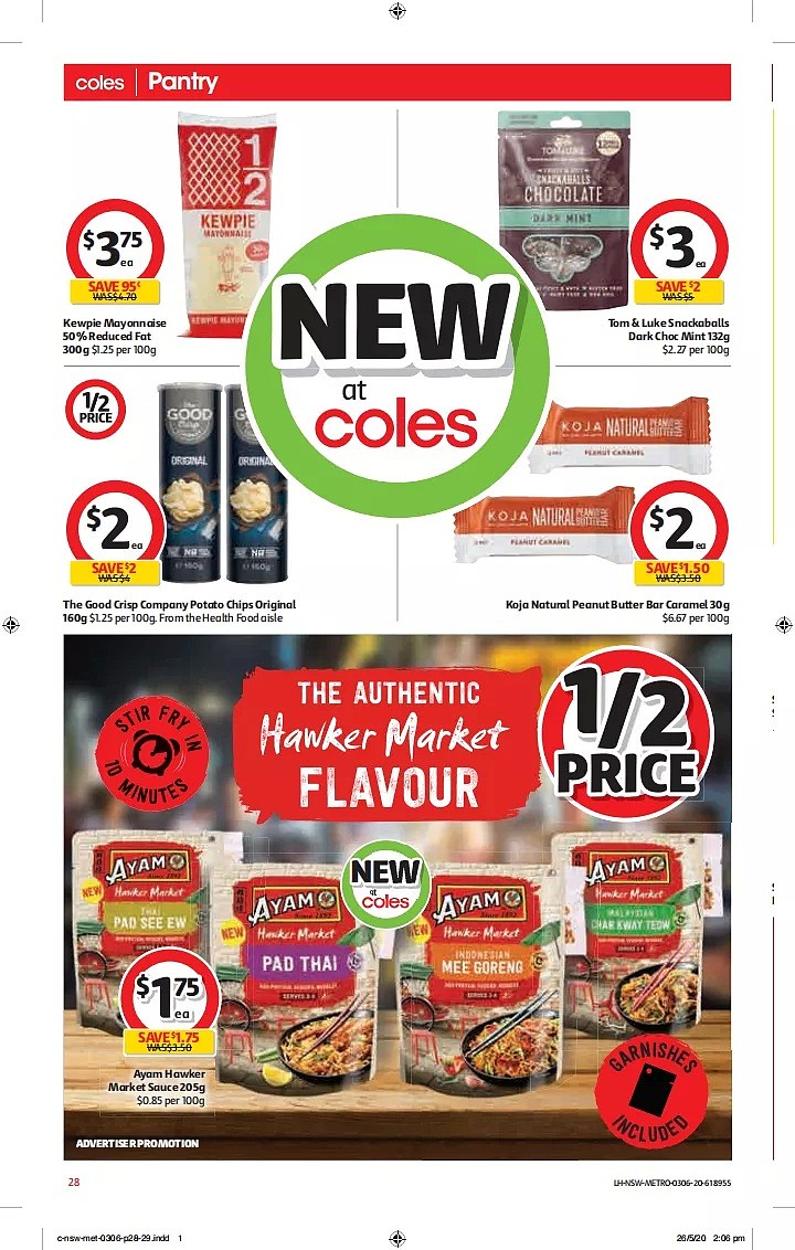Coles 6月3日-6月9日折扣，一度赞方便面半价 - 28
