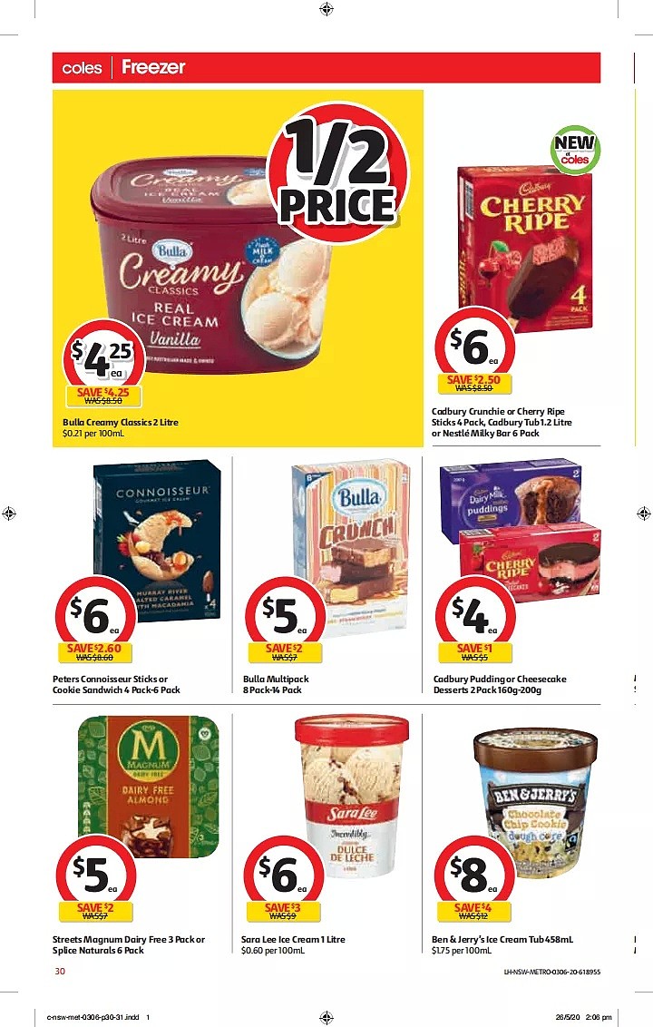 Coles 6月3日-6月9日折扣，一度赞方便面半价 - 30