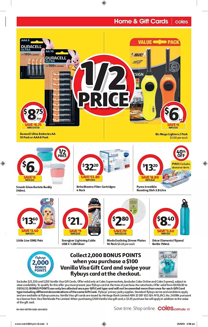 Coles 6月3日-6月9日折扣，一度赞方便面半价 - 45