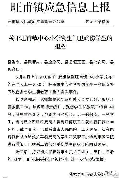 广西校园血案：保安砍伤约40多名师生！有些中国人，是“孬种”！（组图） - 2