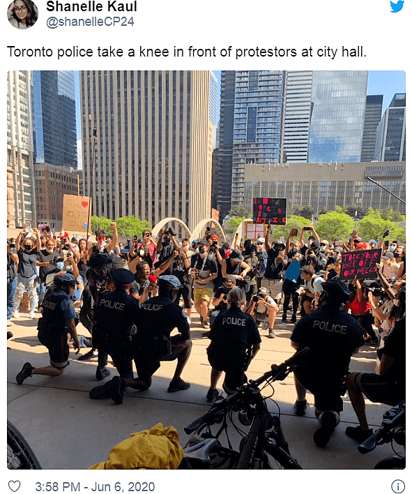 乱套了！加拿大白人“涂黑脸”闯入示威人群 引发骚乱，特鲁多因“黑历史”躺枪…（组图） - 2