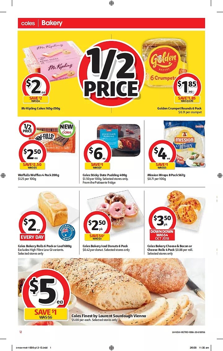 Coles 6月10日-6月16日折扣，春卷、饺子半价 - 12