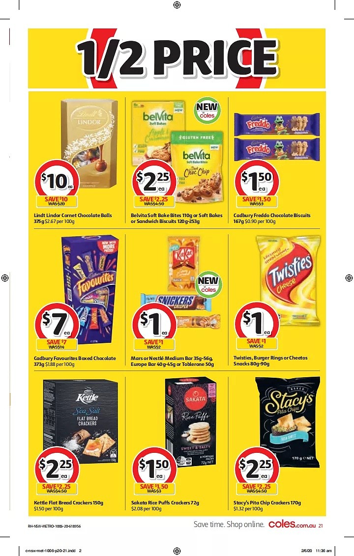 Coles 6月10日-6月16日折扣，春卷、饺子半价 - 21