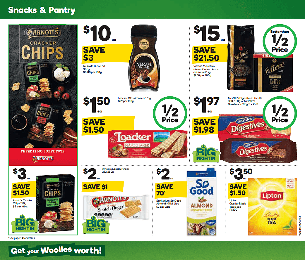 Woolworths 6月10日-6月16日折扣，薯片、能量棒各种零食半价 - 35