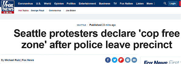 美国西雅图示威者占领警察局，宣布成立“自治区”（组图） - 2