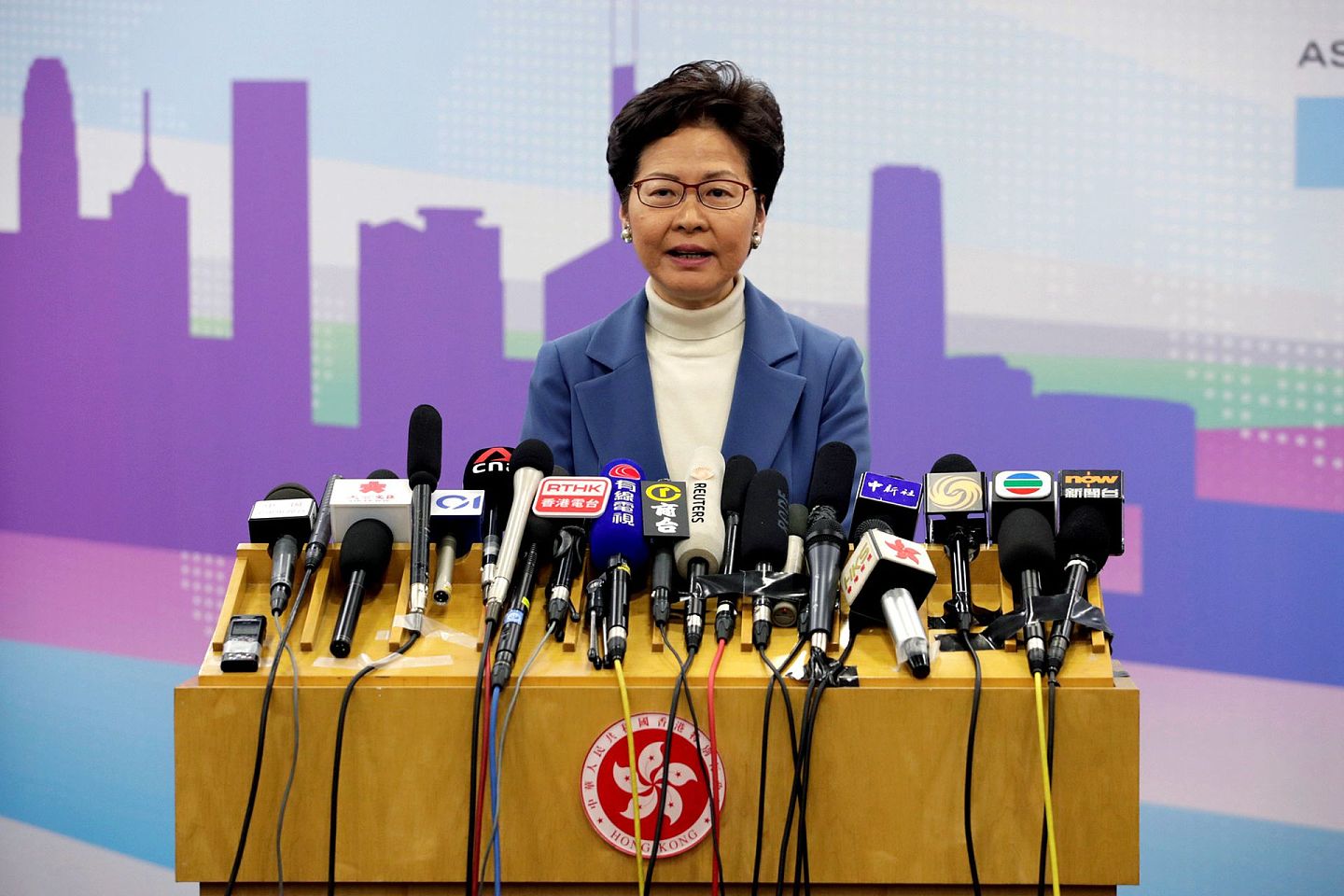 对于“港版国安法”，港府及香港特首林郑月娥多次强调其立法的必要性和迫切性。（Reuters）