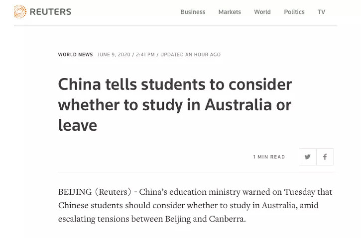 澳媒刷爆留学预警：沉重经济打击！15所高校入围QS，贸易部长：“不来留学是中国学生损失” - 10