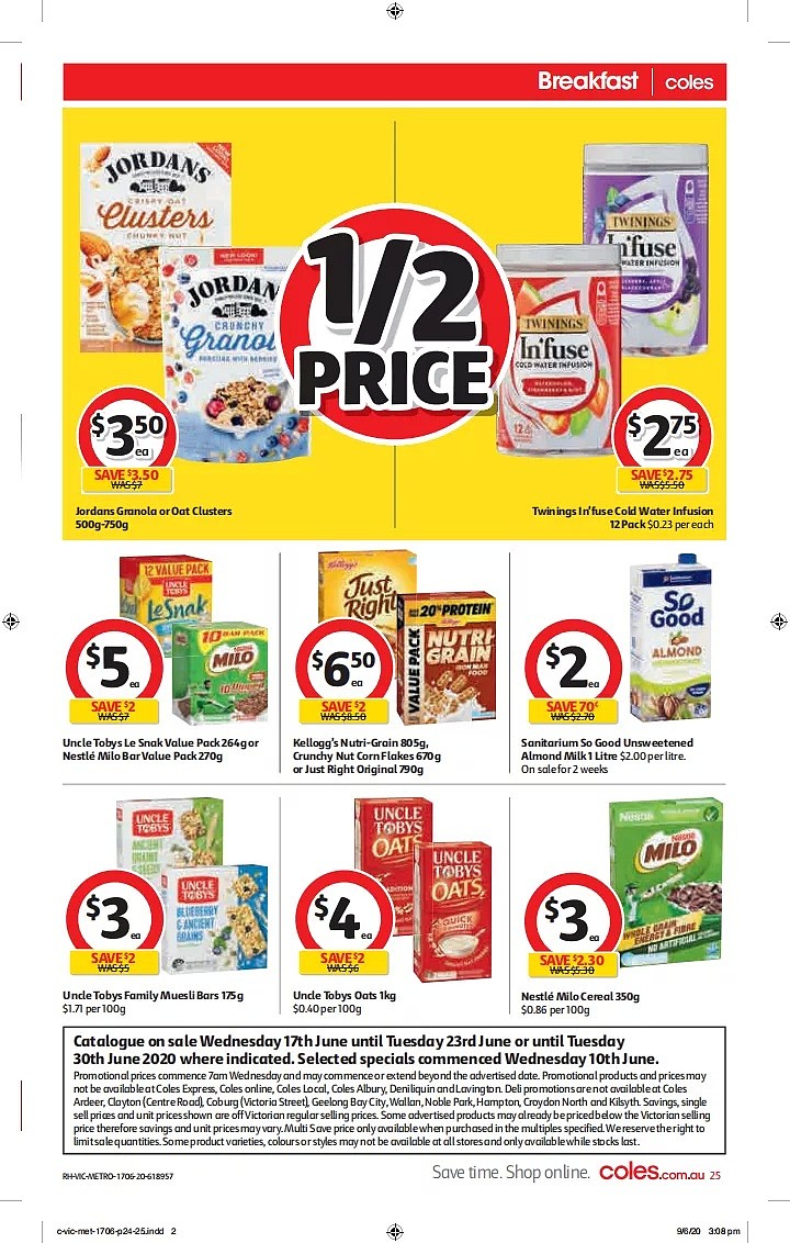 Coles 6月17日-6月23日折扣，辛拉面、红咖喱半价 - 25