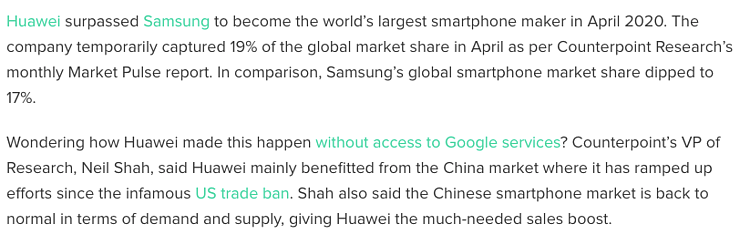 史上首次！背靠中国，华为打败三星，拿下全球智能手机市场第一，但危机还在...（组图） - 4