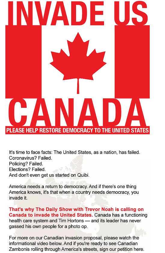 啥情况？百万美国人请愿跪求加拿大军队入侵美国！加拿大网友回应：